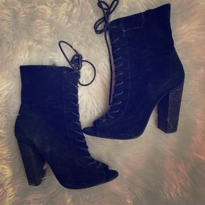 Black lace up boot